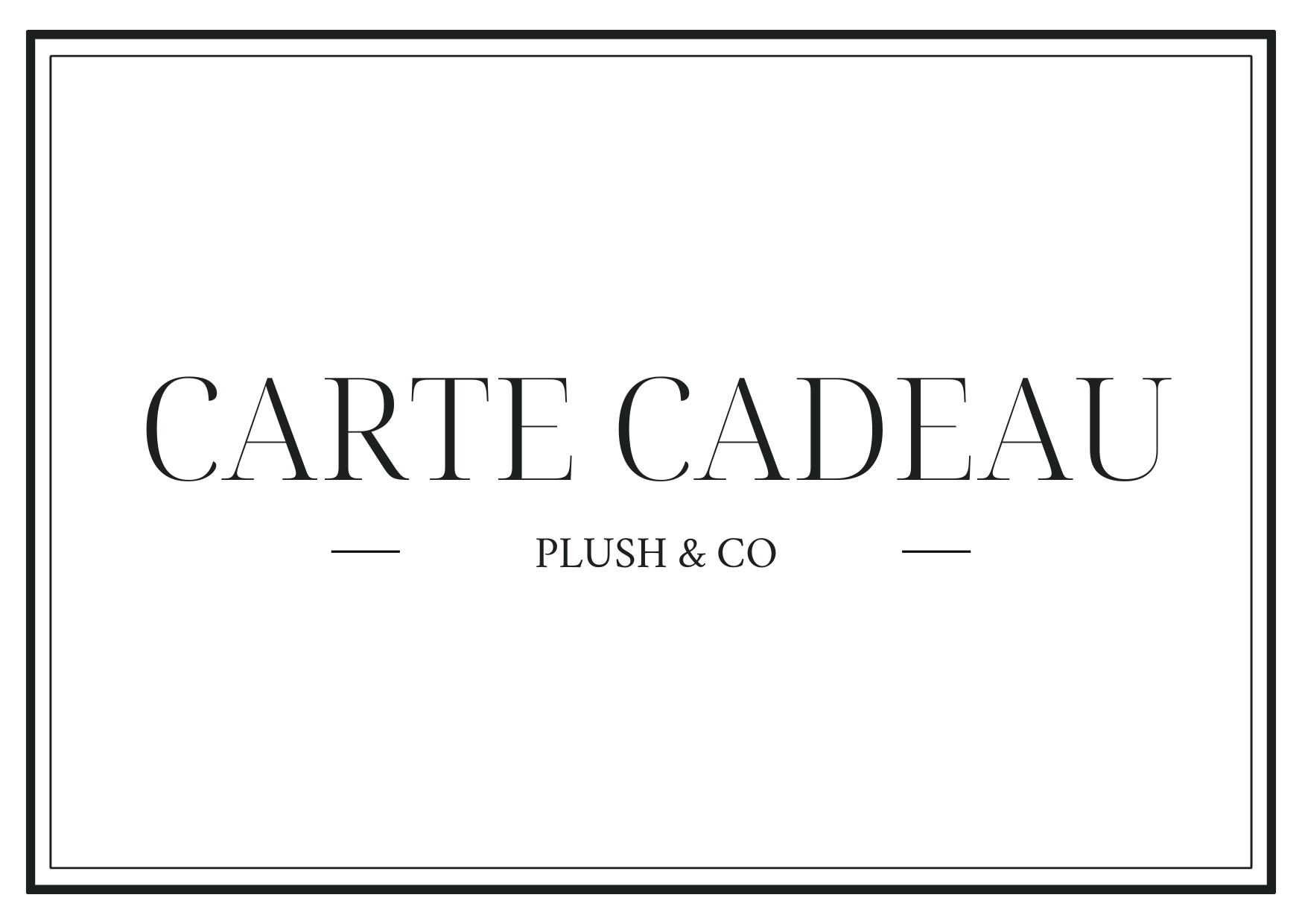 Carte Cadeau | Plush & Co